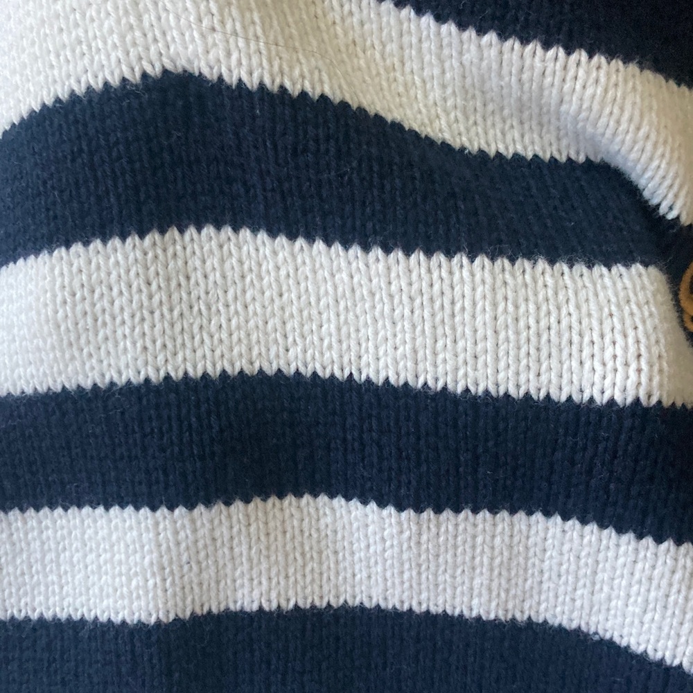 Ralph Lauren blue and White Striped Crewneck Sweater - Picture 7 of 11